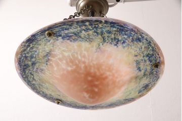 フランスビンテージ　ル・ヴェール・フランセ(Le verre francais)　他ではなかなか見られない独特な存在感を放つ天井照明(吊り下げ照明、ペンダントライト、ヴィンテージ)(R-053425)