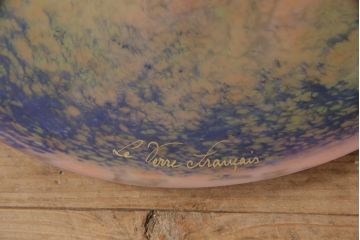 フランスビンテージ　ル・ヴェール・フランセ(Le verre francais)　他ではなかなか見られない独特な存在感を放つ天井照明(吊り下げ照明、ペンダントライト、ヴィンテージ)(R-053425)