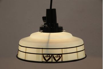 和製アンティーク　ベークライト製　スズランの装飾がアクセントになる天井照明(吊り下げ照明、ペンダントライト)(R-053426)