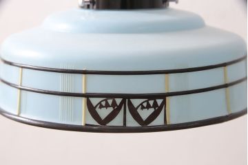 和製アンティーク　ベークライト製　スズランの装飾がアクセントになる天井照明(吊り下げ照明、ペンダントライト)(R-053426)