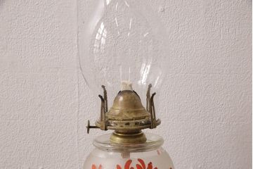 和製アンティーク　平芯　ノスタルジックな雰囲気を演出してくれるオイルランプ(灯油ランプ、卓上ランプ)(R-053431)