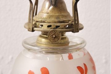 和製アンティーク　平芯　ノスタルジックな雰囲気を演出してくれるオイルランプ(灯油ランプ、卓上ランプ)(R-053431)