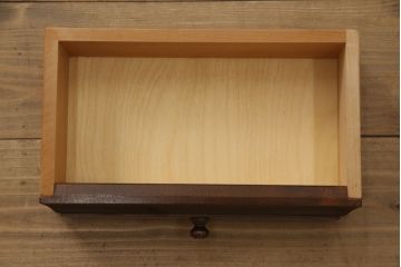 中古　松本民芸家具　H型　ボールフットが特徴的なライティングビューロー(簿記机、在宅ワーク、在宅用デスク、チェスト)(R-053442)