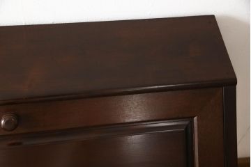 中古　松本民芸家具　H型　ボールフットが特徴的なライティングビューロー(簿記机、在宅ワーク、在宅用デスク、チェスト)(R-053442)