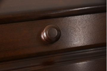 中古　松本民芸家具　H型　ボールフットが特徴的なライティングビューロー(簿記机、在宅ワーク、在宅用デスク、チェスト)(R-053442)