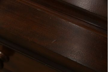 中古　松本民芸家具　H型　ボールフットが特徴的なライティングビューロー(簿記机、在宅ワーク、在宅用デスク、チェスト)(R-053442)