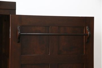 中古　美品　松本民芸家具　D-24型 落ちついた色合いとシックな雰囲気が上品な洋服タンス(ワードローブ、チェスト)(定価約68万円)(R-053450)