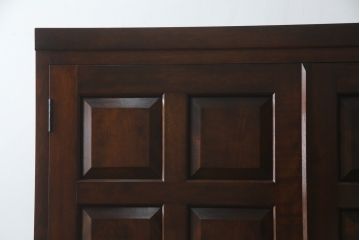 中古　美品　松本民芸家具　D-24型 落ちついた色合いとシックな雰囲気が上品な洋服タンス(ワードローブ、チェスト)(定価約68万円)(R-053450)