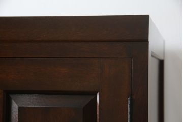 中古　美品　松本民芸家具　D-24型 落ちついた色合いとシックな雰囲気が上品な洋服タンス(ワードローブ、チェスト)(定価約68万円)(R-053450)