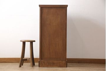 中古　民芸家具　蝦夷民芸　隙間収納にもおすすめの縦型チェスト(引き出し)(R-053452)