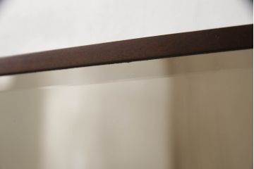 中古　北海道民芸家具　幅広いテイストに馴染むシンプルなデザインのミラー(三面鏡、姿見)(R-053456)