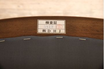 中古　美品　DREXEL HERITAGE(ドレクセルヘリテイジ)　光沢のあるファブリックが高級感を醸し出すキャスター付きダイニングチェア2脚セット(イス、椅子)(定価2脚で約40万円)(R-053458)