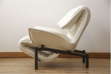 中古　美品　Cassina(カッシーナ)　VERANDA(ヴェランダ) ホワイトレザーの1Pソファ(一人掛け)(定価約80万円)(R-053461)