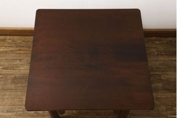 中古　美品　松本民芸家具　特注サイズ　柳型　細部にまでこだわりが感じられる茶卓(サイドテーブル、センターテーブル、ローテーブル、飾り台)(R-053463)