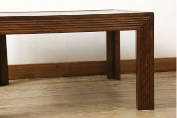 中古　美品　松本民芸家具　絶版品!　上品な意匠が趣溢れるG型座卓(ローテーブル、センターテーブル)(R-053464)