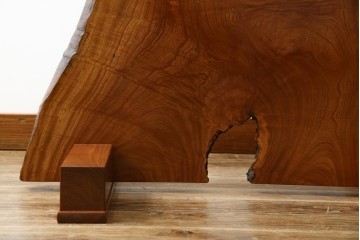 中古　美品　総漆塗り　手造り工芸家具　2wayで衝立にも!　上質な造りが魅力的なテーブル(パーテーション)　定価約80万円相当　(R-053489)