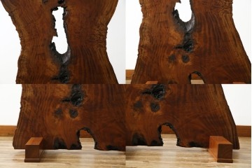 中古　美品　総漆塗り　手造り工芸家具　2wayで衝立にも!　上質な造りが魅力的なテーブル(パーテーション)　定価約80万円相当　(R-053489)