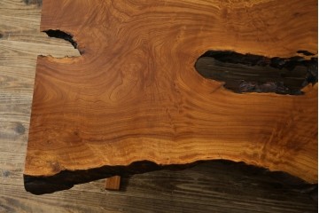 中古　美品　総漆塗り　手造り工芸家具　2wayで衝立にも!　上質な造りが魅力的なテーブル(パーテーション)　定価約80万円相当　(R-053489)