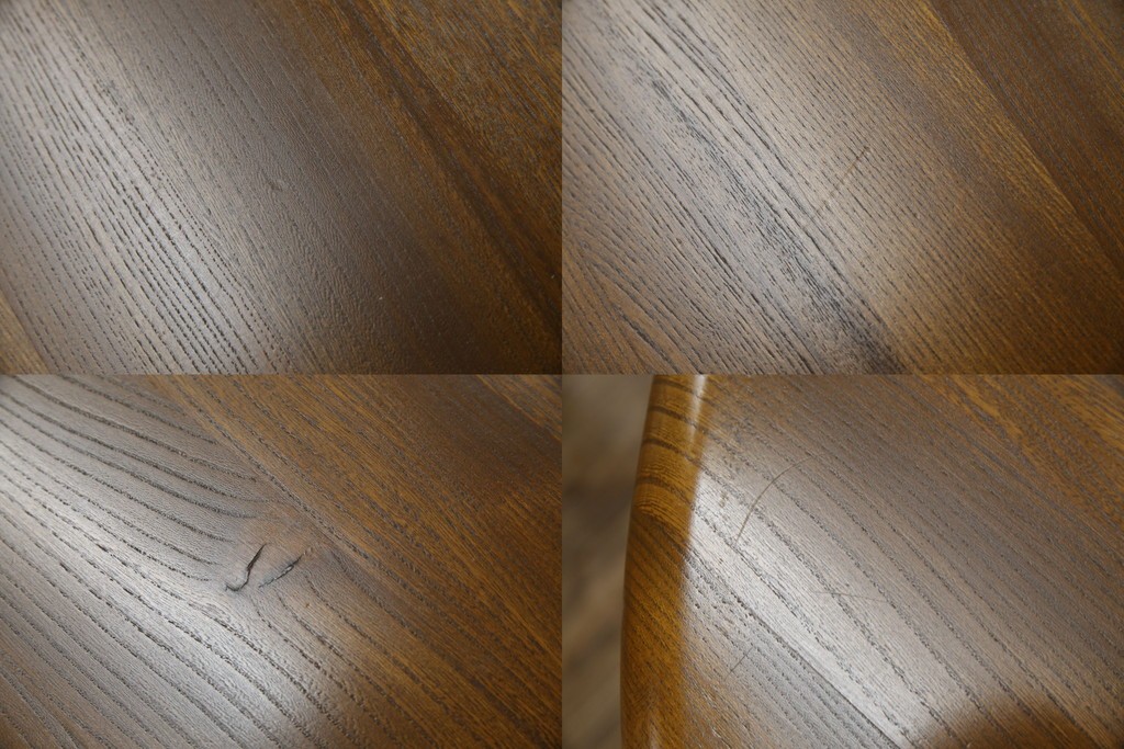 イギリスビンテージ　美品　ERCOL(アーコール)　ニレ材　クラシカルな雰囲気漂うドローリーフテーブル　(R-053490)