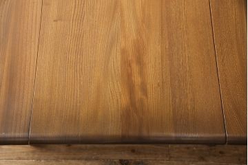 イギリスビンテージ　美品　ERCOL(アーコール)　ニレ材　クラシカルな雰囲気漂うドローリーフテーブル(エクステンションテーブル、ダイニングテーブル、ヴィンテージ)(R-053490)
