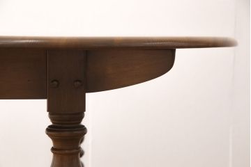 イギリスビンテージ　美品　ERCOL(アーコール)　ニレ材　クラシカルな雰囲気漂うドローリーフテーブル(エクステンションテーブル、ダイニングテーブル、ヴィンテージ)(R-053490)