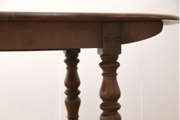 イギリスビンテージ　美品　ERCOL(アーコール)　ニレ材　クラシカルな雰囲気漂うドローリーフテーブル(エクステンションテーブル、ダイニングテーブル、ヴィンテージ)(R-053490)