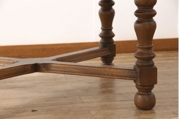 イギリスビンテージ　美品　ERCOL(アーコール)　ニレ材　クラシカルな雰囲気漂うドローリーフテーブル(エクステンションテーブル、ダイニングテーブル、ヴィンテージ)(R-053490)