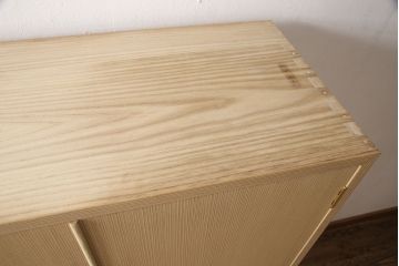 中古　美品　吉沢昭次作　小振りなサイズで使いやすい加茂総桐箪笥(胴厚)(洋服タンス、桐たんす、ワードローブ、衣装箪笥)(R-053494)