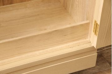 中古　美品　吉沢昭次作　小振りなサイズで使いやすい加茂総桐箪笥(胴厚)(洋服タンス、桐たんす、ワードローブ、衣装箪笥)(R-053494)