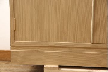 中古　美品　伝統工芸士・吉沢昭次作　小振りなサイズがお部屋に取り入れやすい加茂総桐帯箪笥(板盆付き、胴厚、桐たんす、洋服タンス、着物箪笥、和タンス)(R-053495)