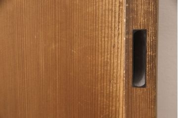 アンティーク建具　昭和中期　ダイヤガラスがアクセント!レトロな雰囲気を醸し出すガラス戸1枚(引き戸)(R-053497)
