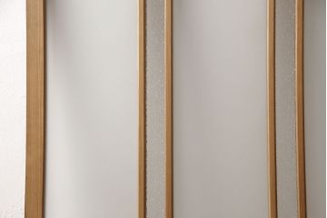 アンティーク建具　昭和中期　ダイヤガラスがアクセント!レトロな雰囲気を醸し出すガラス戸1枚(引き戸)(R-053497)