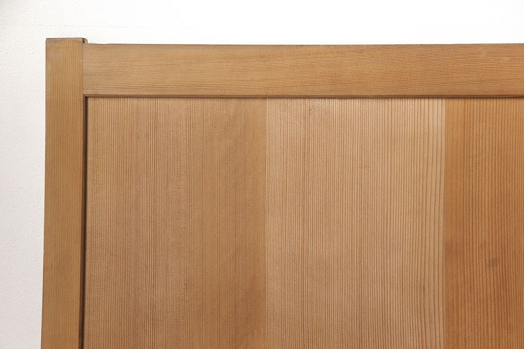 和製アンティーク　柾目が美しく上品な板戸4枚セット(帯戸、引き戸、建具)(R-053499)