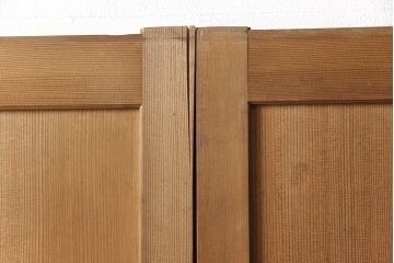 和製アンティーク　柾目が美しく上品な板戸4枚セット(帯戸、引き戸、建具)(R-053499)