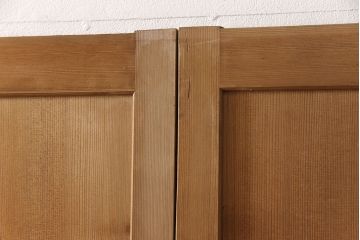 和製アンティーク　柾目が美しく上品な板戸4枚セット(帯戸、引き戸、建具)(R-053499)