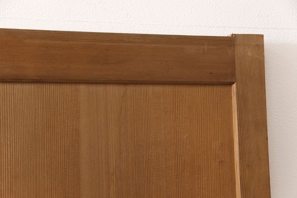 和製アンティーク　柾目が美しく上品な板戸4枚セット(帯戸、引き戸、建具)(R-053499)