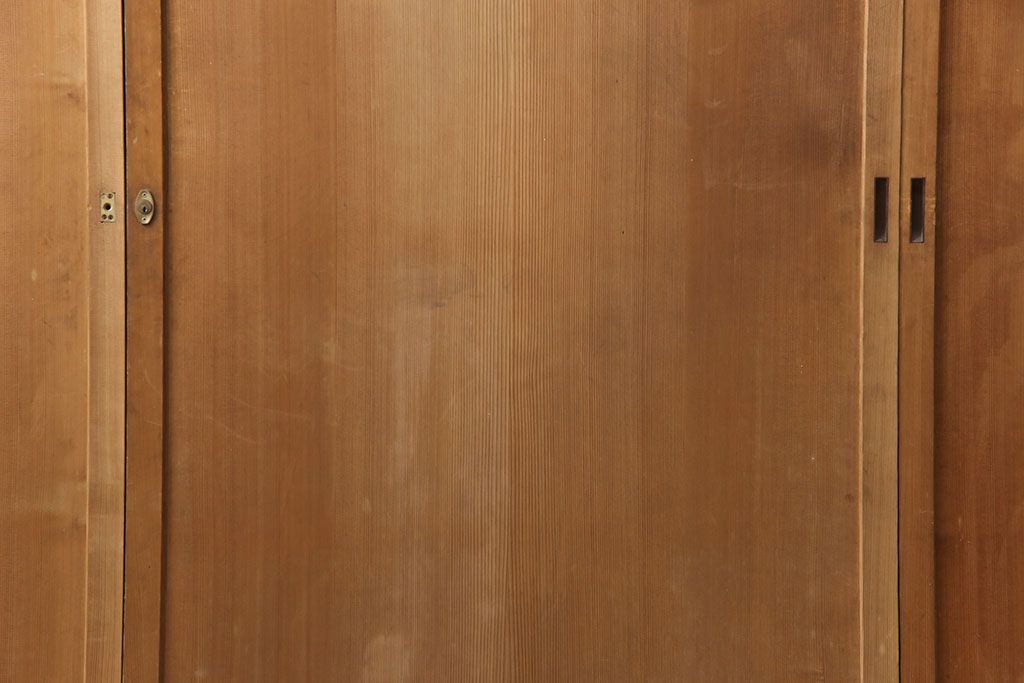 和製アンティーク　柾目が美しく上品な板戸4枚セット(帯戸、引き戸、建具)(R-053499)