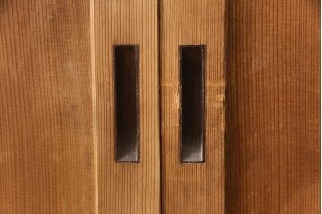 和製アンティーク　柾目が美しく上品な板戸4枚セット(帯戸、引き戸、建具)(R-053499)