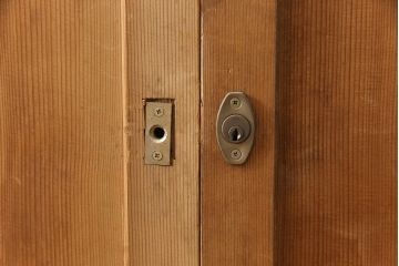 和製アンティーク　柾目が美しく上品な板戸4枚セット(帯戸、引き戸、建具)(R-053499)