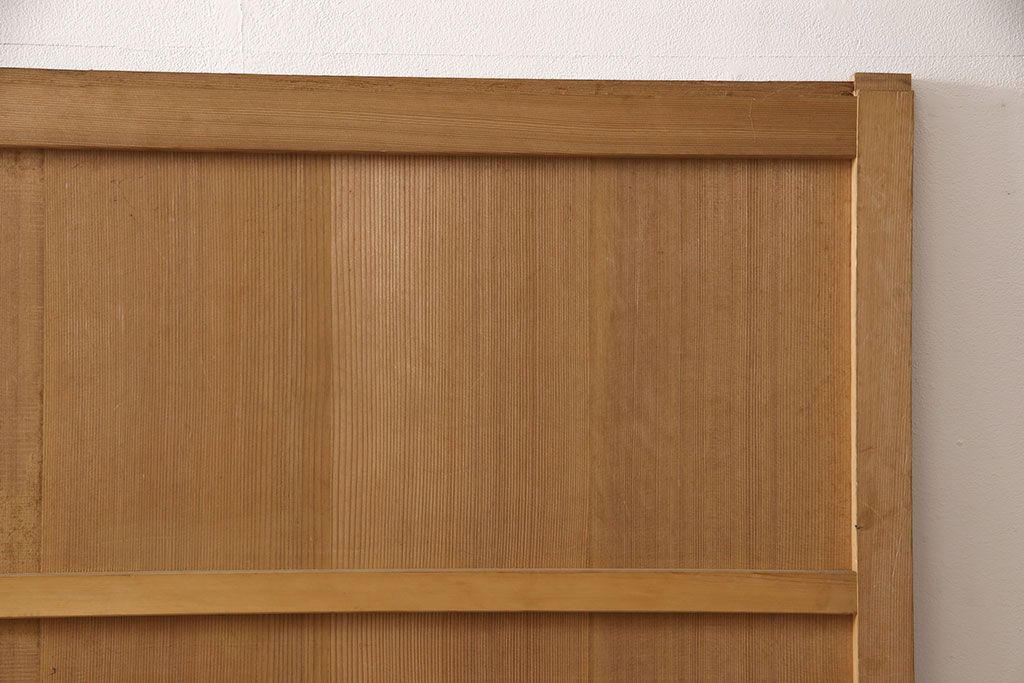 和製アンティーク　柾目が美しく上品な板戸4枚セット(帯戸、引き戸、建具)(R-053499)