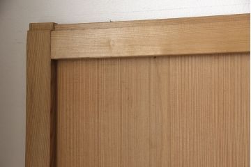 和製アンティーク　柾目が美しく上品な板戸4枚セット(帯戸、引き戸、建具)(R-053499)