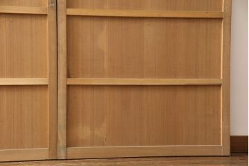 和製アンティーク　柾目が美しく上品な板戸4枚セット(帯戸、引き戸、建具)(R-053499)