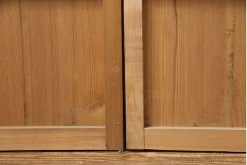 和製アンティーク　柾目が美しく上品な板戸4枚セット(帯戸、引き戸、建具)(R-053499)