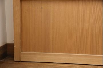 和製アンティーク　柾目が美しく上品な板戸4枚セット(帯戸、引き戸、建具)(R-053499)