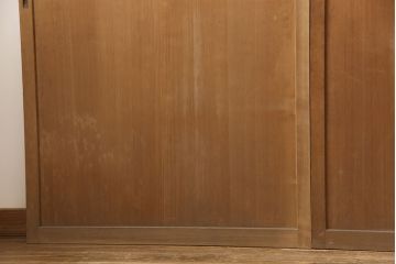 和製アンティーク　柾目が美しく上品な板戸4枚セット(帯戸、引き戸、建具)(R-053499)