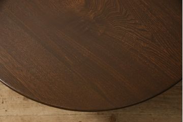 和製アンティーク　栓材　シンプルなデザインが魅力的な丸型ちゃぶ台(ローテーブル、センターテーブル、ラウンドテーブル)(R-053503)