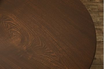 和製アンティーク　栓材　シンプルなデザインが魅力的な丸型ちゃぶ台(ローテーブル、センターテーブル、ラウンドテーブル)(R-053503)