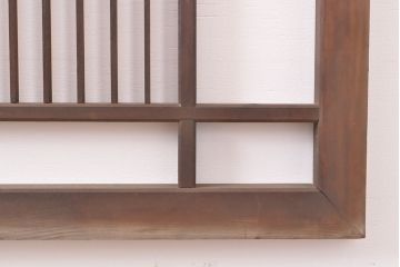 和製アンティーク　格子デザインがモダンな雰囲気を漂わせる欄間2枚セット(明り取り、明かり取り)(R-053508)
