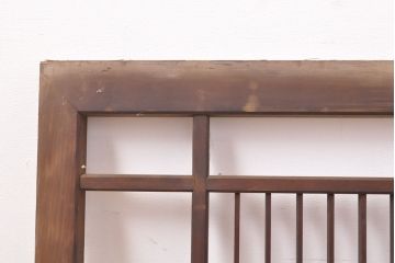 和製アンティーク　格子デザインがモダンな雰囲気を漂わせる欄間2枚セット(明り取り、明かり取り)(R-053508)
