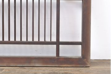 和製アンティーク　格子デザインがモダンな雰囲気を漂わせる欄間2枚セット(明り取り、明かり取り)(R-053508)